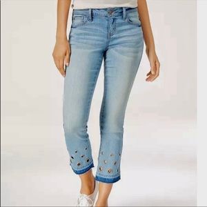 Rampage Grommet Hem Jeans